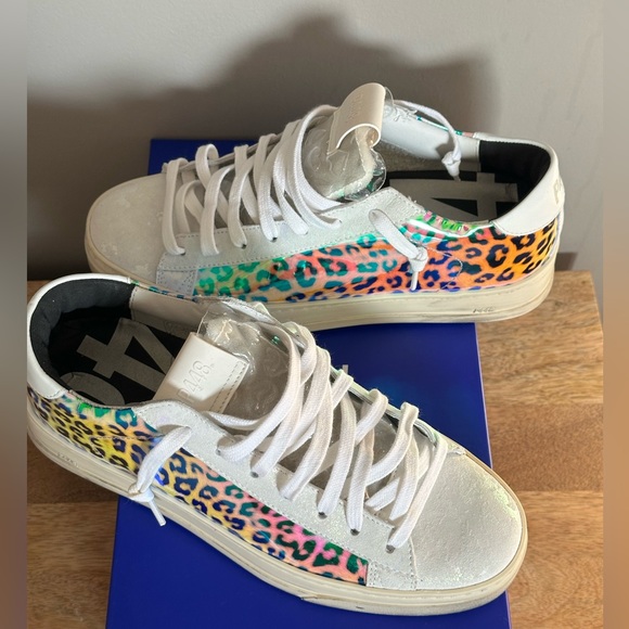 New in Box P448 Jack Hologram Animal Print Low Top Sneakers Shoes size 39 8.5 - Picture 11 of 12